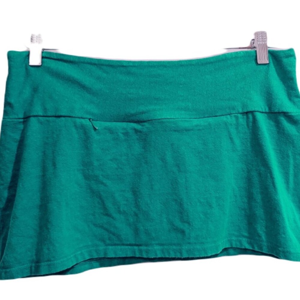 Teal mini skirt with hidden front pocket - Size M - Texture Clothing